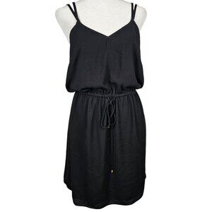 Alice & Trixie SM Dress Black Sling Rouched Waist Midi Short Whimsigoth Party